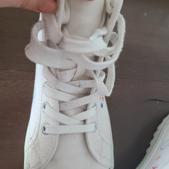 Superga White & Blue Sky Embroidery-Accent Alpina Platform Hi-Top Sneaker 36 - Picture 8 of 9